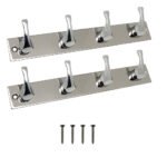 4 Pin chrome/glossy Cloth hanger - Pack of 2 (Nova)