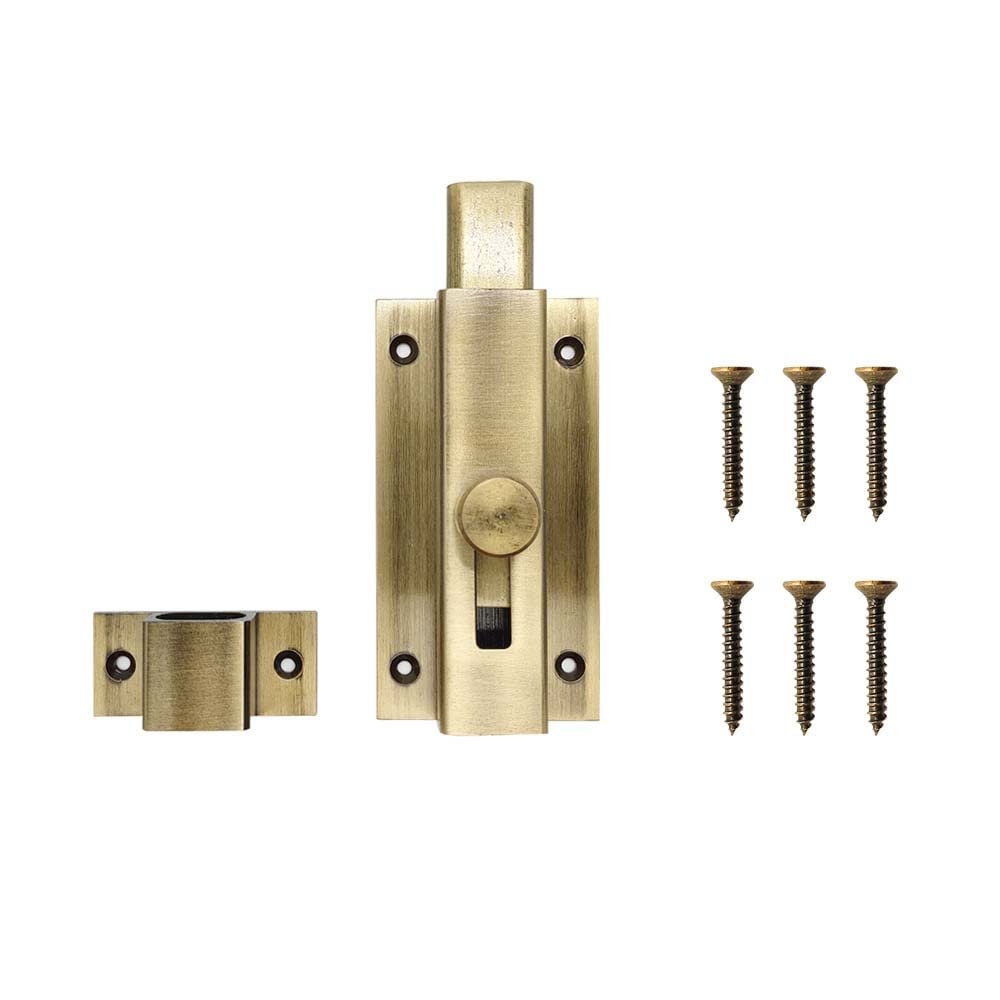 Door slider, door hook, door latch, door lock (15 cm) - Wood, Tools & Deco