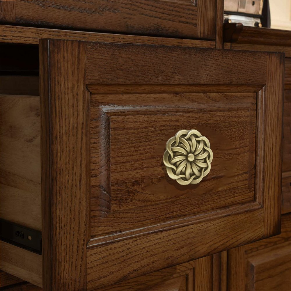 Walnut Drawer Knob | Diameter: 2 | Wooden Handle for Antique Cabinet Door,  Dresser Drawer, Desk | Furniture Reproduction Hardware | DK3-W